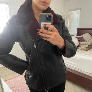 Motorcycle Style Faux Leather Jacket